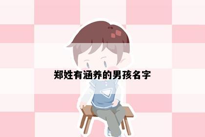 郑姓有涵养的男孩名字